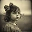 Placeholder: A little girl in the wind, collodion humide