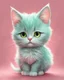 Placeholder: A delightful and adorable cartoon illustration featuring a cute mint-colored cat against a charming pink background, (delightful illustration:1.4), (adorable cartoon cat:1.5), (charming pink background:1.3), (expressive mint hues:1.2), inspired by the styles of cute cartoon artists, trending on ArtStation, Intricate, Sharp focus, vibrant lighting, (whimsical:1.4), (playful ambiance:1.3), (lush fur details:1.5), Cartoon, Masterful, Captivating, High Detail, Cinematic view