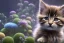 Placeholder: pixar style, volumetric garden environment and background, realistic painting of cute tabby kitten laying on the ground, pelt art, detailed digital painting, extreme dense and fine fur, anime, ornate, dynamic, colour-washed colors, intricate, elegant, small minutiae, tiny features, particulars, highly detailed, centered, smooth, sharp focus, renderman gofur render, 8k, uhd, detailed eyes, realistic shaded volumetric lighting, sunlight caustics, centered camera view, furiously art by sam curry