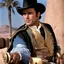 Placeholder: Marlon Brando as Rio in One-Eyed Jacks, he has a Golden Gun and cowboy boots