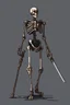 Placeholder: Portrait of a skeleton man, pixel 2d, anime style