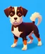 Placeholder: Cute dog, one colour background