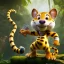 Placeholder: Marsupilami comic figure, photorealistic picture, unreal engine 5, lifelike, high detail intricate, jungle background, realistic proportions, tail exiting frame, extremely long tail