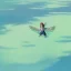 Placeholder: An angel swimming in a lake