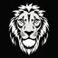 Placeholder: front facing lions face, black and white simplified vector logo