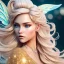 Placeholder: beautiful blonde fairy in a galactic ambiance, detailed gorgeous face, transparent wings, delicate colors, finely tuned detail, ultra high definition, 8 k, unreal engine 5, ultra sharp focus