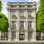 Placeholder: A simple, neo-classical 8-storey residential façade design with a shell
