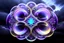 Placeholder: Dynamic complex hypnotic fractal 3D with horizontal Symmetry structures twisting and morphing between organic and geometric forms, smooth translucent iridescent glass with inner glow and bubbles, varied transparent materials, stormy skies, intense dramatic