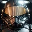 Placeholder: star wars bald male corellian pilot wearing dark gunmetal grey and black First Order special forces TIE pilot armored flightsuit and helmet with gold trim and gold mirrored visor inside the jedi temple, centered head and shoulders portrait, hyperdetailed, dynamic lighting, hyperdetailed background, 8k resolution, volumetric lighting, light skin, fully symmetric details