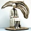 Placeholder: a surrealist sculpture made of driftwood by artist "Louise Bourgeois",by artist "Catrin Welz-Stein"