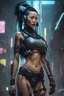 Placeholder: cyberpunk female Pribumi indonesia