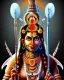 Placeholder: indian god, mighty shiva potrait in anger, with sharp eyers and strong weapons