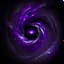 Placeholder: cosmic black whole , in purple ish colour