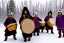 Placeholder: One Northern Native Gaffer. Indigenous, birch-bark face-cover, Kekripukki, carrying drums made of birch-park, Scary Horns, Midwinter, Ghost, Mystic, Haunted Children, The children are dead, Witch, Wizard, Sage. Traditional Costumes are white with red ornaments and patterns. Faces are painted with purple and green. Arctic Hills, Strange trees, Haunting Atmosphere, Crazy, North-Carelia, Karelia, Karjala, Karjalainen, traditional Carelian costumes, black tears,