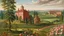 Placeholder: A rose pink kingdom near a farmland painted by Michelangelo di Lodovico Buonarroti Simoni