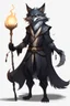 Placeholder: black fox of nine tails humanoid wild magic sorcerer dnd