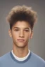 Placeholder: full color image, 1980's yearbook photo, teenager, Naykid Smithers 14 years old, photorealistic, --ar 9:16 --style raw