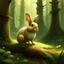 Placeholder: Es war einmal im tiefen Wald, wo ein kleiner Hase namens Hoppel lebte. Hoppel war nicht wie die anderen Hasen - er war klein und flauschig, aber sein Herz war so groß wie der Wald selbst. ,vector illustration,cartoon kids