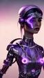 Placeholder: Cyborg Girl, nion, purple , 3D, 4K,8K