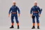 Placeholder: Mike pence g.i. joe toy figure With a Laser gun space force Blue fabric uniform, fluorescent orange, black boots