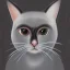 Placeholder: cartoon style Portrait of a siamese cat with big eyes