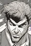 Placeholder: man with scruffy hair, stubble and a very judgmental facial expression comic book style