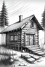 Placeholder: generate an artitect pencil illustration of a nice cabin