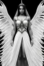 Placeholder: angel, demon, angel demon hybrid, half angel, half demon, black angel wings, white demon wings, black and white, balance, horns, armor, noble clothes, black and white armor, black and white clothes