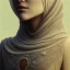 Placeholder: close up portrait of fog as woman in hijab, fine detail, highly intricate, modern surrealism painting, defined cracks and breaks, high-quality, volumetric lighting, 8k, ultrahd, George Grie, Marco Escobedo, Igor Morski,Brian Froud, Howard Lyon, Selina French, trees, flowers