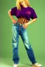 Placeholder: year 1996 denim fashion. Loose, baggy, low waist Combat pants and t-shirt. Colors: denim blue, blue, purple, cream, khaki, light green, lilac, plum, orange, terracotta, red, light yellow, lion yellow, pink, dark blue, beige. leopard, Cheetah . Latex in small part. Kylie Minogue, Tyra Banks,Julia Roberts. leg warmer. Cargo pants.