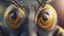 Placeholder: Photoreal close-up of wasp with human eyes cinematic lighting