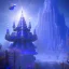 Placeholder: Aztecan blue glowy crystal temple ! soft background | god rays | intricate | elegant | transparent blue landscape | highly detailed | illustration | depth of field, luminosity, ultra sharp focus, ultra high definition