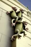Placeholder: several weird monkey-like creatures climbing up the capitol building wall