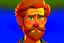 Placeholder: Andrew Garfield with a beard in Pixar style