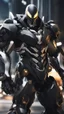 Placeholder: a close up of a Mega Giant in a venom suit, venomized, goth cybersuit, anime mech armor, overwatch character concept art, cyber skeleton, cyber japan armor, cyber fight armor, cyberpunk venom , hard surface character pinterest, reaper from overwatch, black heavy armor, mecha anthropomorphic penguin, mecha suit, venom mecha, muscular! cyberpunk