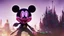 Placeholder: a spider mickey mouse hybrid, photorealism, movie screen capture, horror, sci-fi, retrofuturism, evil, demon-like