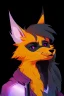 Placeholder: master quality, well drawn, A fox fursona, Trending on artstation, Furry art, Digital art, Cyberpunk, High quality, Backlighting