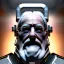 Placeholder: Cyber old man, grey hair, rounded face, army, white skin, leather, vibrant color, cyberpunk style, highly detailed, art stations, concept art, smooth, unreal engine 5, god rays, ray tracing, RTX, lumen lighting, ultra detail, volumetric lighting, 3d, finely drawn, high definition, high resolution, gradient background