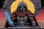 Placeholder: [saturated illustration by Kevin Eastman and Peter Laird] at the entrance of a gigantic spaceship one Jawa warrior supercharged with weapon warfare, she is covered by a vivid microchip armour in linen boarding for a long galactic adventure (Retrofuturism: Where Yesterday’s Tomorrow Still Shines on the foggy battlefield)