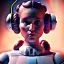 Placeholder: Short Beard Dj Headphones Christian Boshell cinematic photorealistic futuristic Star Wars princess leia style, intricate detail, sci-fi, volumetric lighting, 128K