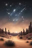 Placeholder: a drawing of falling stars in the desert