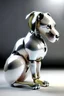 Placeholder: A robotic dog with an Apple logo called “iBots”, suggesting it’s made from an Apple product’s casing. Its glossy white and silver limbs are mechanically jointed, reflecting a scarabet’s anatomy. The design is a creative fusion of technology and organic form, compactly labeled “ibots.” Hyper detailled, hyper realistic, 4K, sharp render