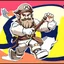 Placeholder: Male Fantasy RPG character, chaabi kawaii Mario proportions, lord of the rings inspiration, Vandyke beard, with a long ribbon held out in front as he runs from behind a large rock at an angle, isometric game