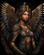 Placeholder: Ornate Angel design, T-Shirt Design, fantasy art, digital painting, clean dark background, 8K, HDR