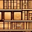 Placeholder: tileable game texture beautiful wooden bookshelves block close up