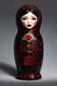 Placeholder: fashion matryoshka doll, vogue, dolce gabanna, dramatic, front and back view