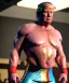 Placeholder: Realistic image of Donald trump wrestler, Mexican wrestling, glow makeup, red and blue breeches, suspenders, retro style, 80s, red, gold, vibrant color, highly detailed, clean background, concept art, unreal engine 5, god rays, ray tracing, RTX, lumen lighting, ultra detail, volumetric lighting, 3d, finely drawn, high definition, high resolution.