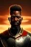 Placeholder: African warrior, ominous, dnd character portrait, waist up portrait, intricate, oil on canvas, masterpiece, expert, insanely detailed, 4k resolution, retroanime style, cute big circular reflective eyes, cinematic smooth, intricate detail , soft smooth lighting, vibrant colors, hokusai style arm sleeve tatoo
