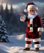 Placeholder: Santa toddler, full body, dramatic lighting, hyper realistic