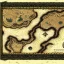 Placeholder: dnd, fantasy, map of the realm, black sand, map, parchment, illustration, river of blood, demonic